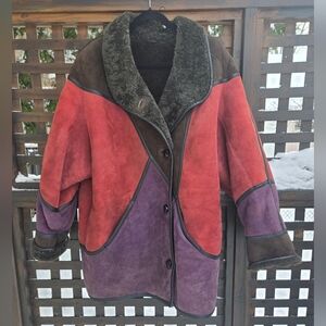 Vintage Patchwork Shearling Jacket